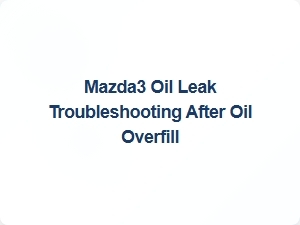 Troubleshooting Mazda3 Oil Leaks After an Overfill